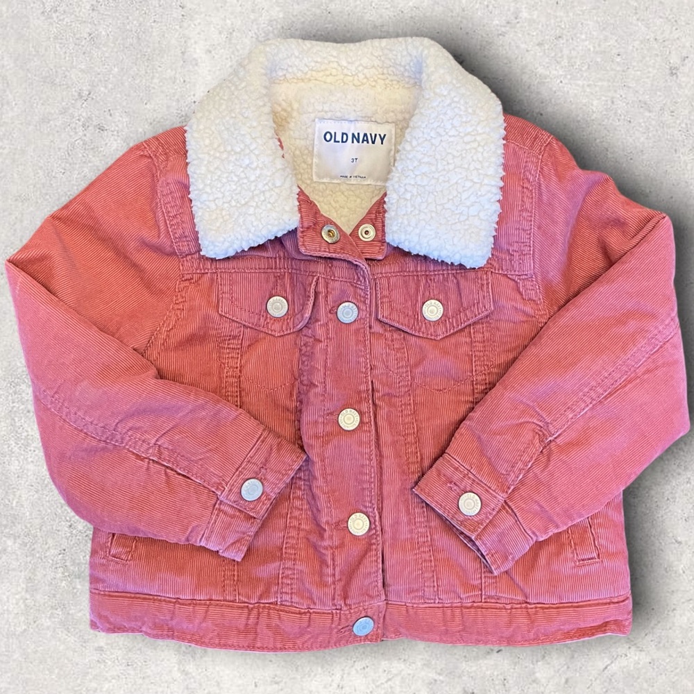 Girls Old Navy Sherpa-Lined Corduroy Jacket, 3T (priced individually)